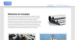 Desktop Screenshot of canpipe.com